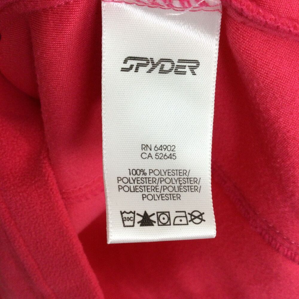 Spyder Womens Activewear Top 1/4 Zip Mock-Neck Long Sleeves Pink Size 10 - Picture 16 of 16